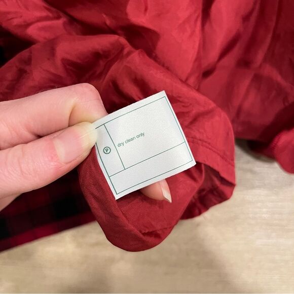 Laura Ashley Vintage Red Plaid Tartan Sleeveless Wool Maxi Dress Size 10 - Picture 3 of 7